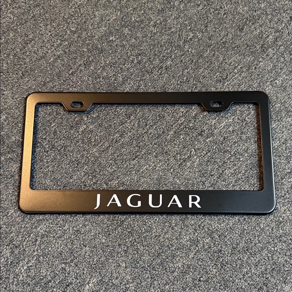 Jaguar Black Metal License Plate Frame